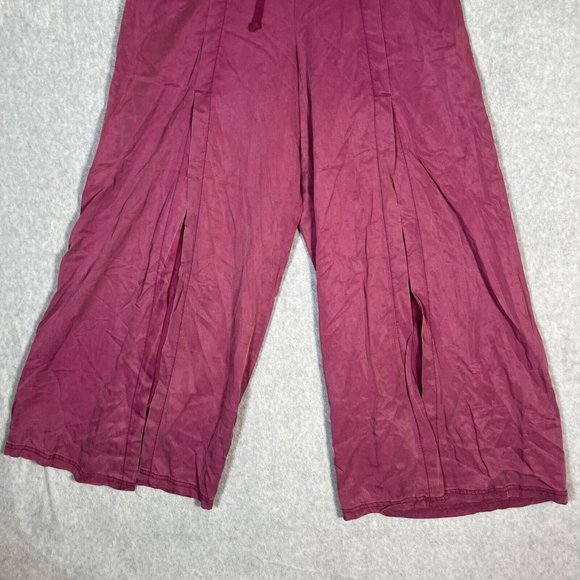 Free People Movement Ab Tracker Pants Womens Small Acai Wide Leg Split Flowy - Picture 2 of 16